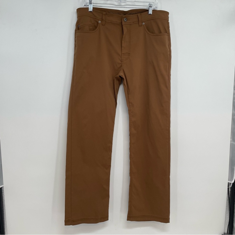 Prana Breathe  Mens 36X31 Tan Slim Fit Stretch Hiking Pants